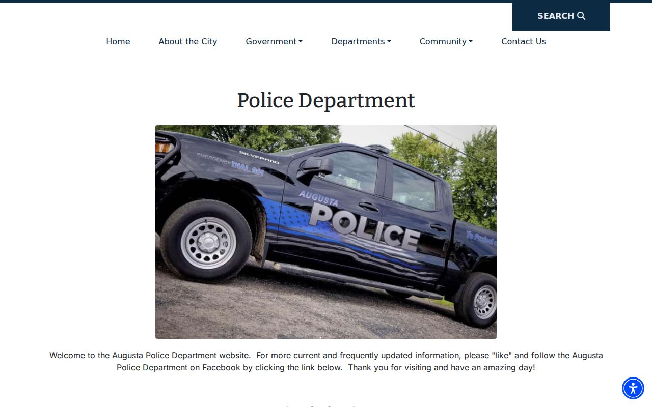 Augusta Police Department criminal history records contact