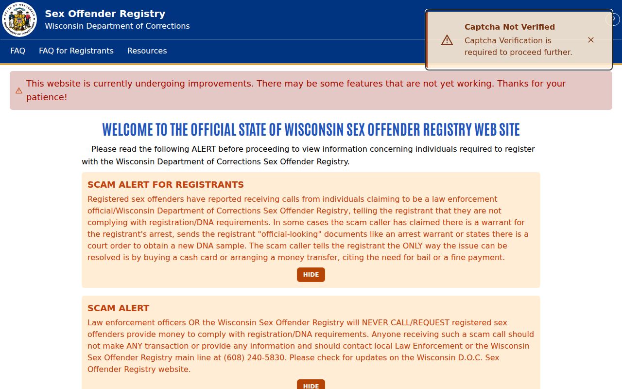 Eau Claire County sex offender proximity email alert signup